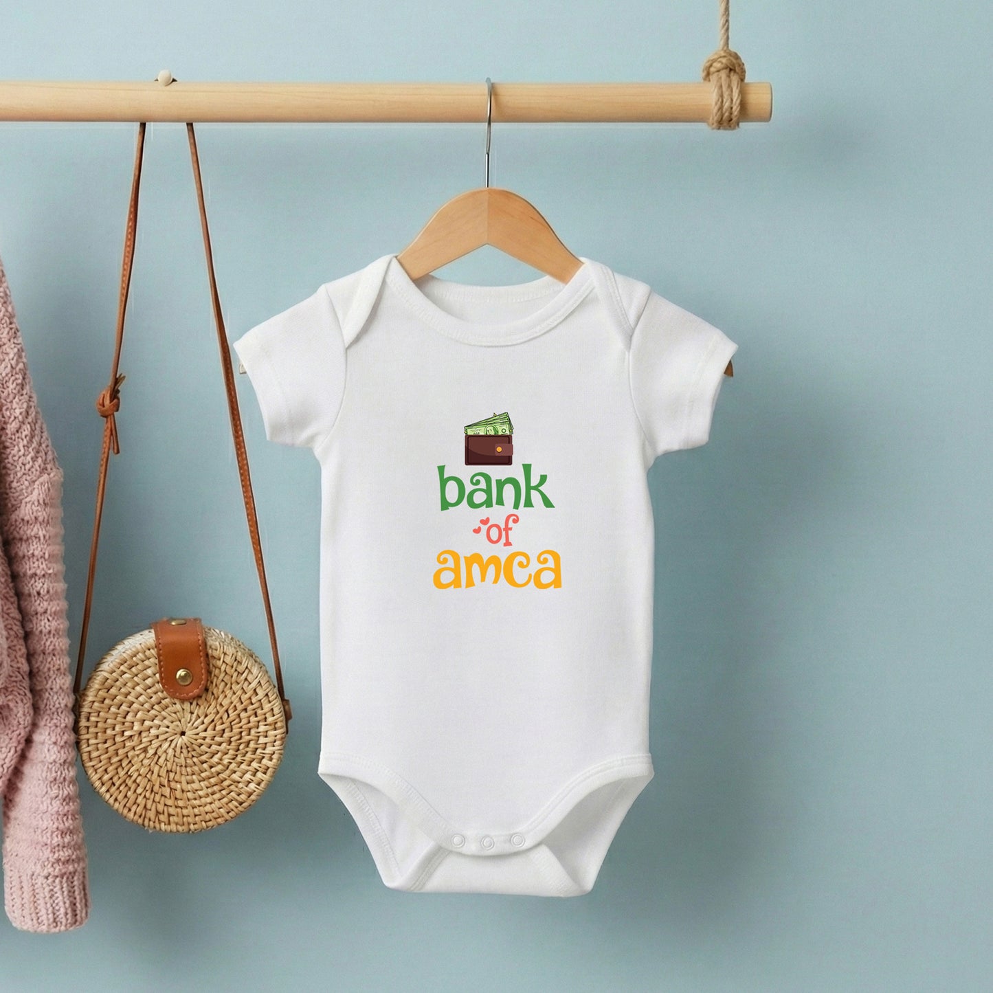 Bank of Amca – %100 Pamuk Baskılı Bebek Badi | Kivvy SoftTouch™