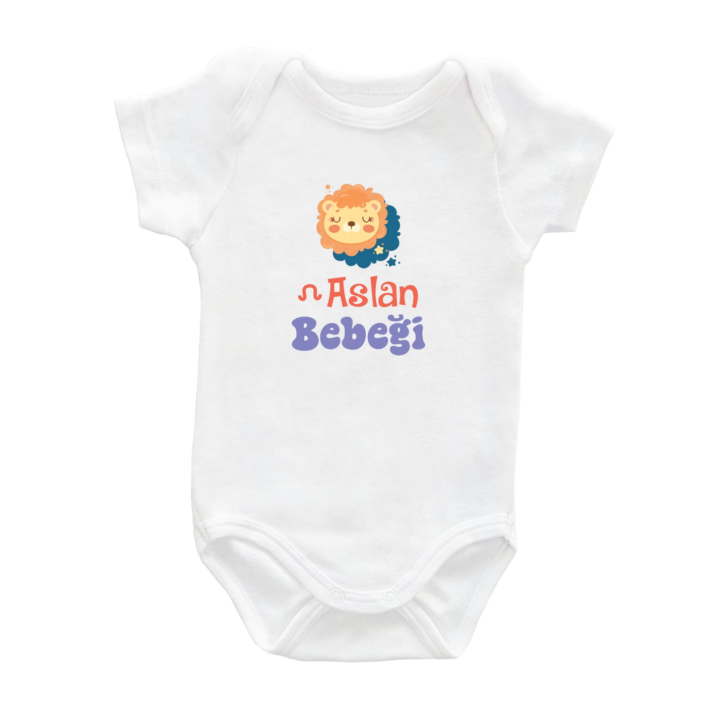 Aslan Bebeği – %100 Pamuk Baskılı Bebek Badi | Kivvy SoftTouch™