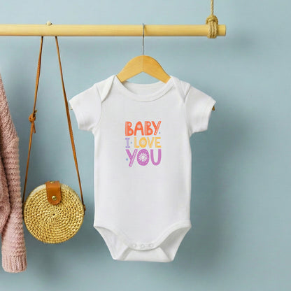 Baby I Love You – %100 Pamuk Baskılı Bebek Badi | Kivvy SoftTouch™