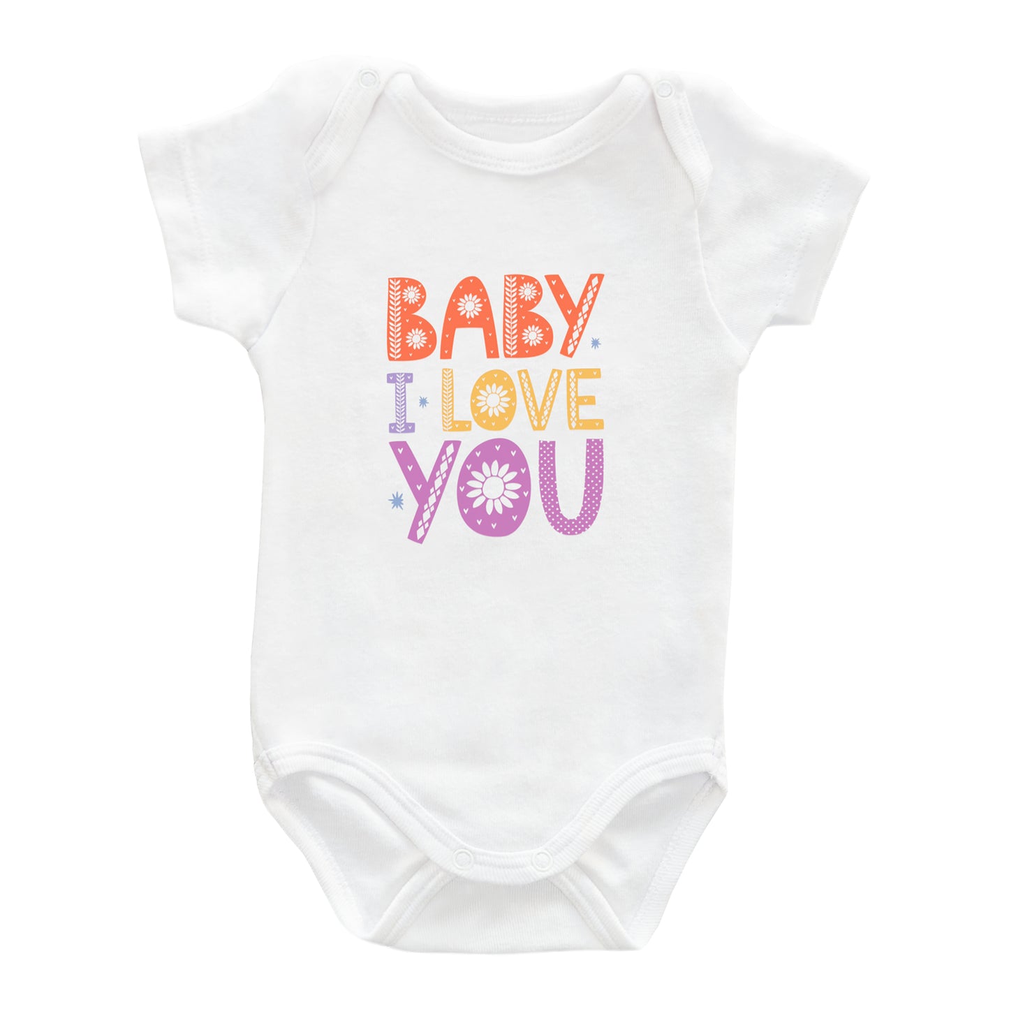 Baby I Love You – %100 Pamuk Baskılı Bebek Badi | Kivvy SoftTouch™