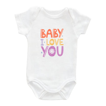 Baby I Love You – %100 Pamuk Baskılı Bebek Badi | Kivvy SoftTouch™