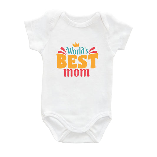 World’s Best Mom – %100 Pamuk Baskılı Bebek Badi | Kivvy SoftTouch