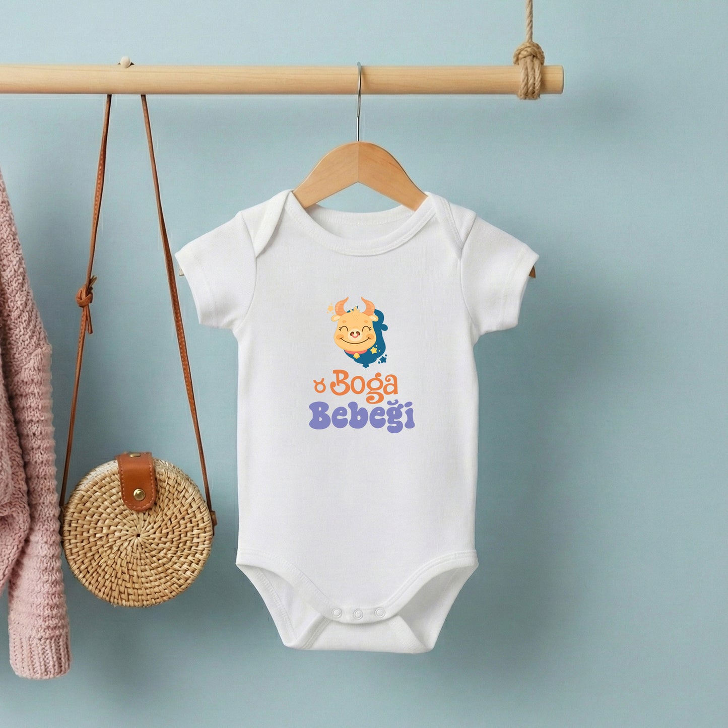 Boğa Bebeği – %100 Pamuk Baskılı Bebek Badi | Kivvy SoftTouch™