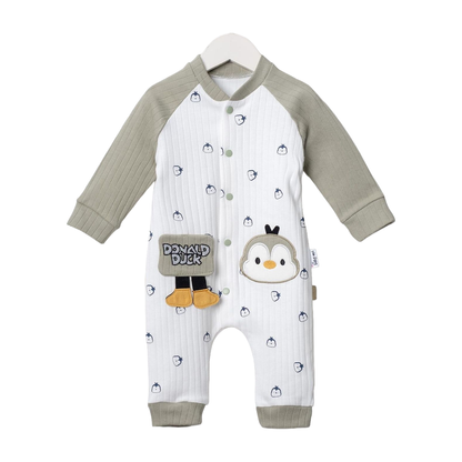 Duck Figürlü Bebek Tulumu – %100 Pamuk Bebek