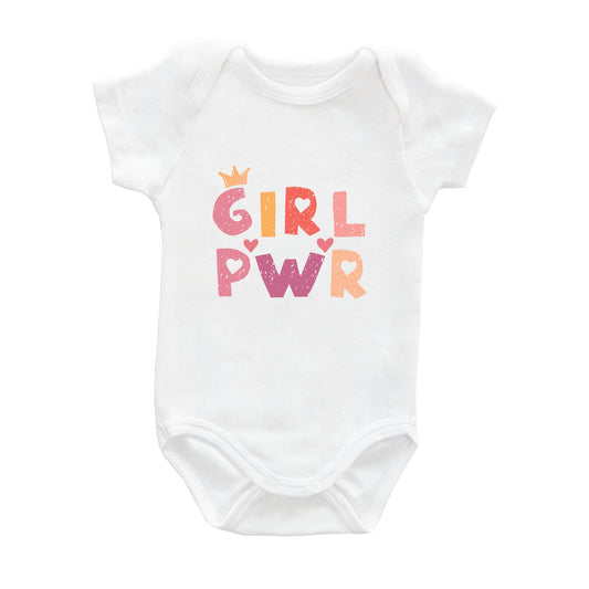 Kız Gücü – Girl Power %100 Pamuk Baskılı Bebek Badi | Kivvy SoftTouch™