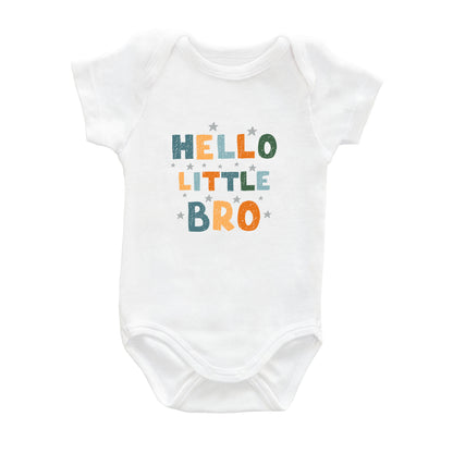 Hello Little Bro – %100 Pamuk Baskılı Bebek Badi | Kivvy SoftTouch™