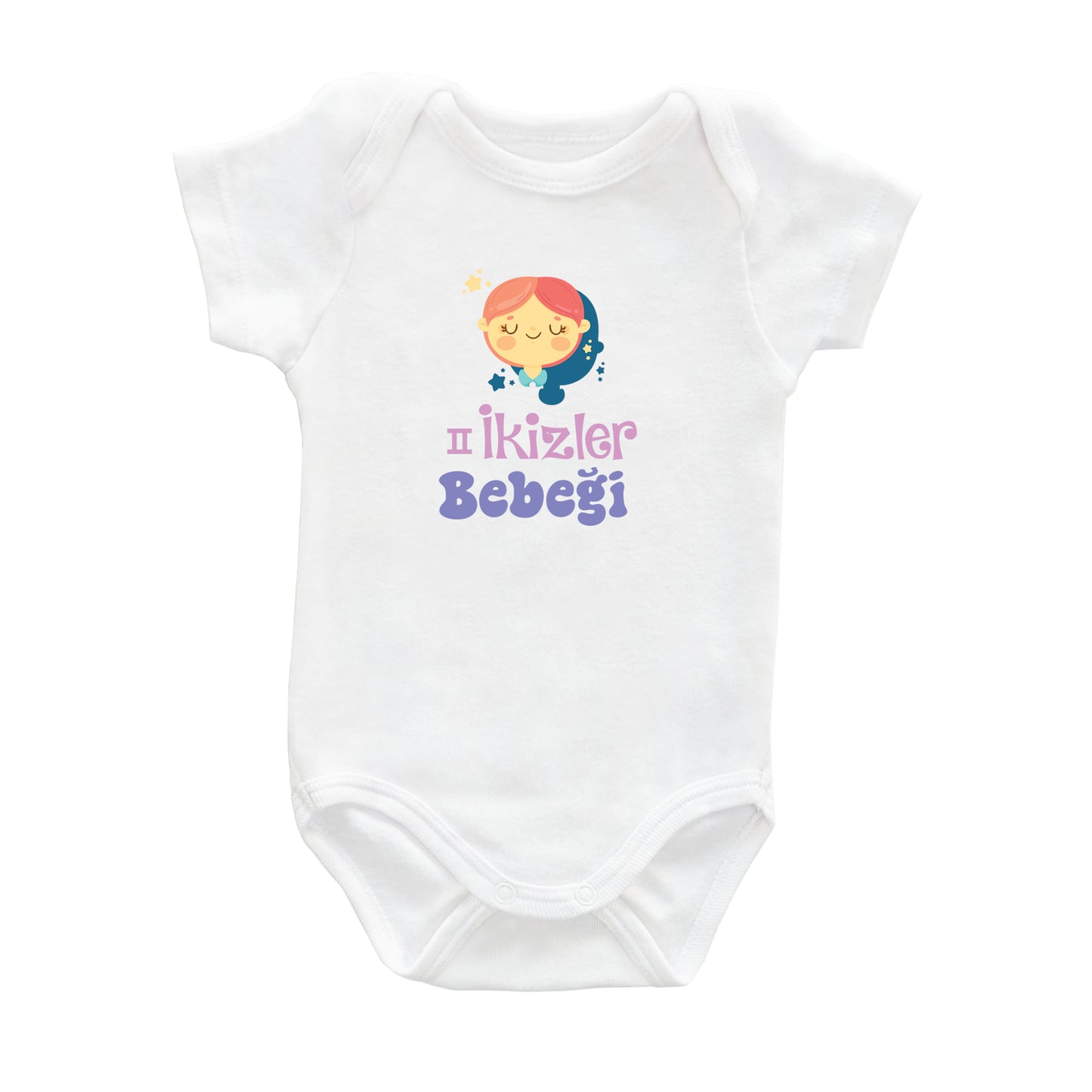 İkizler Bebeği – %100 Pamuk Baskılı Bebek Badi | Kivvy SoftTouch™