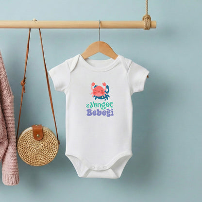 Yengeç Bebeği – %100 Pamuk Baskılı Bebek Badi | Kivvy SoftTouch™